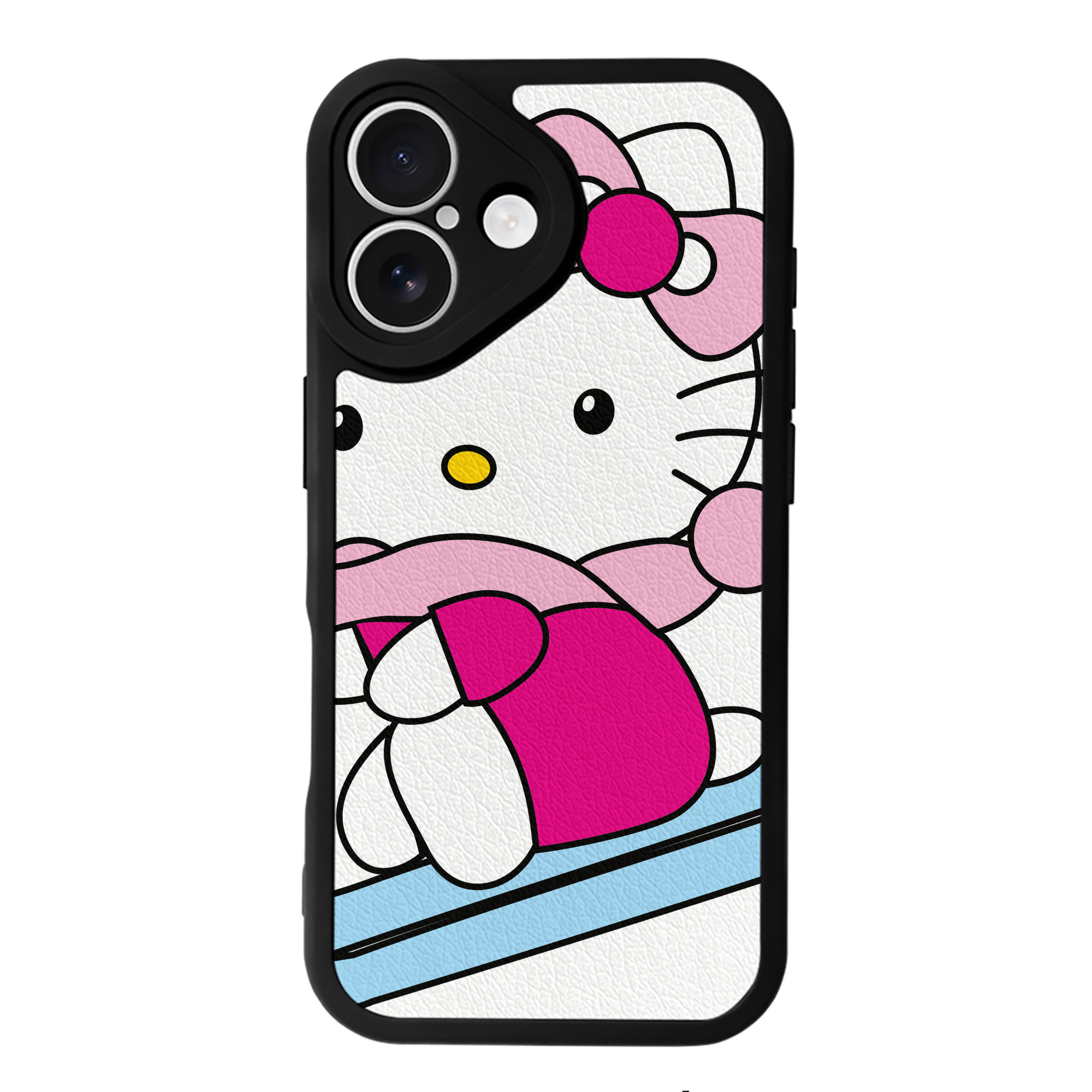 （画像用） Hello Kitty ハローキティ 【iPhone 16シリーズ対応】シリコンスマホケース（レザー調） 材質：シリコン